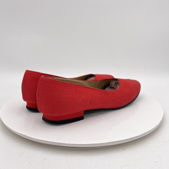 Yves Saint Laurent Women Size 7.5M Red Chilli Ballet Slip On Flat Shoes - Picture 6 of 16
